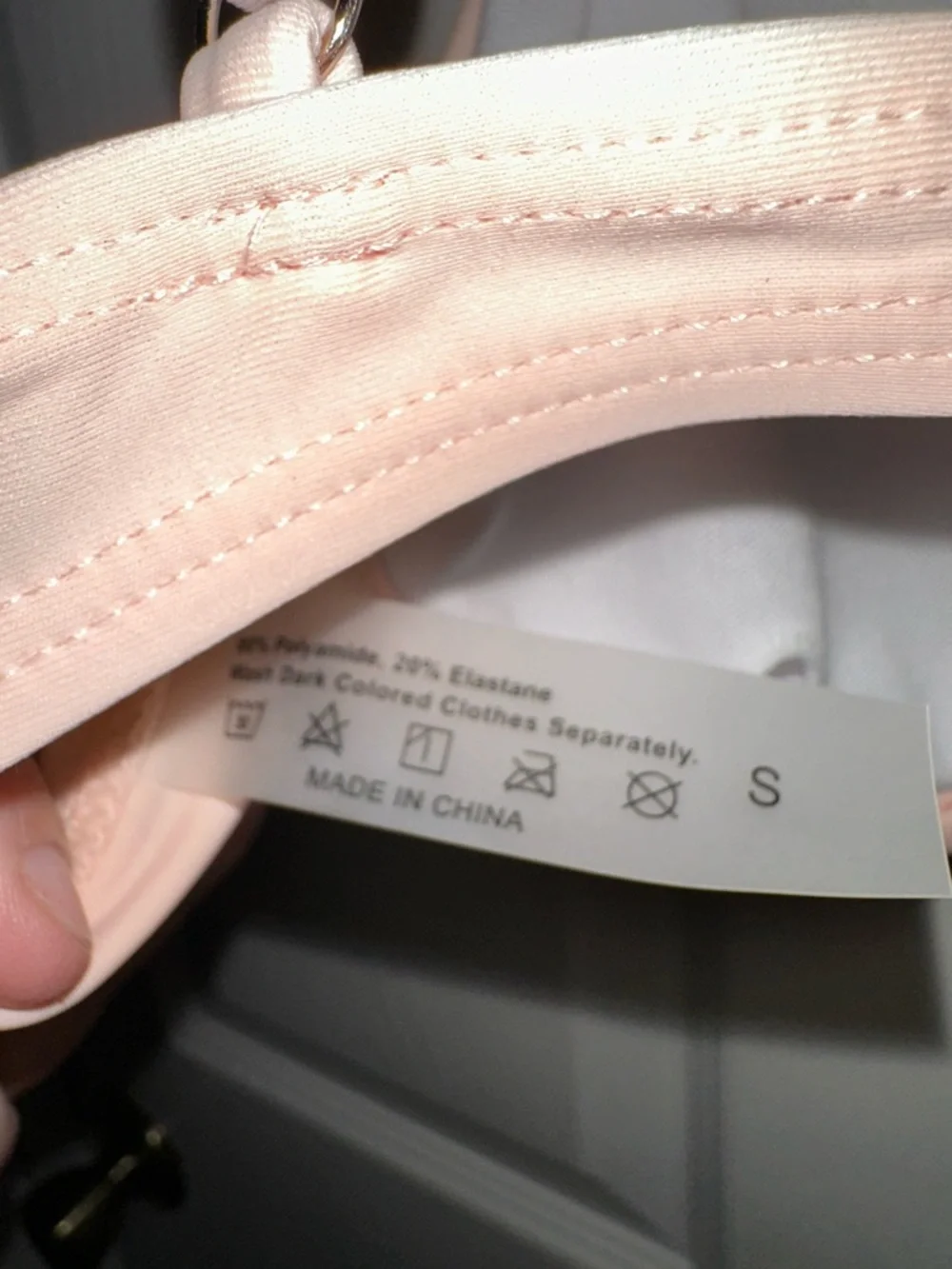 SHEIN Light Pink Bikini Top Size Small